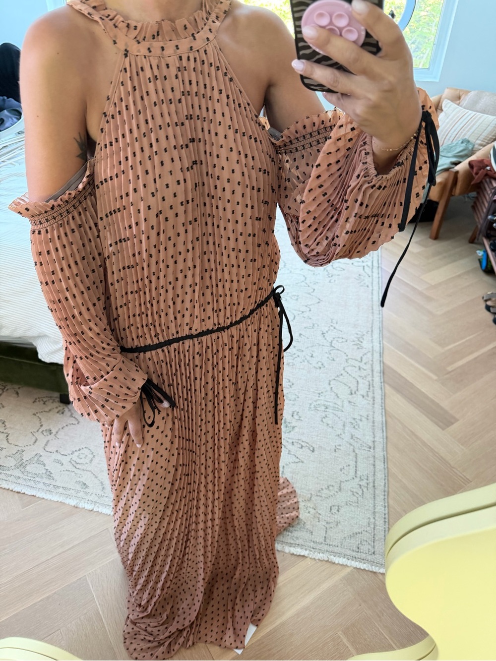 SELF-PORTRAIT Printed Long Dress Size: S | US4, UK8